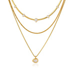 Waterproof Gold  Layering Choker Teardrop Necklace
