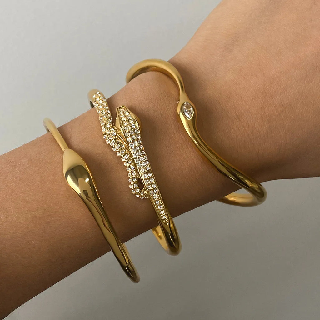 Waterproof Gold Snake Bangle