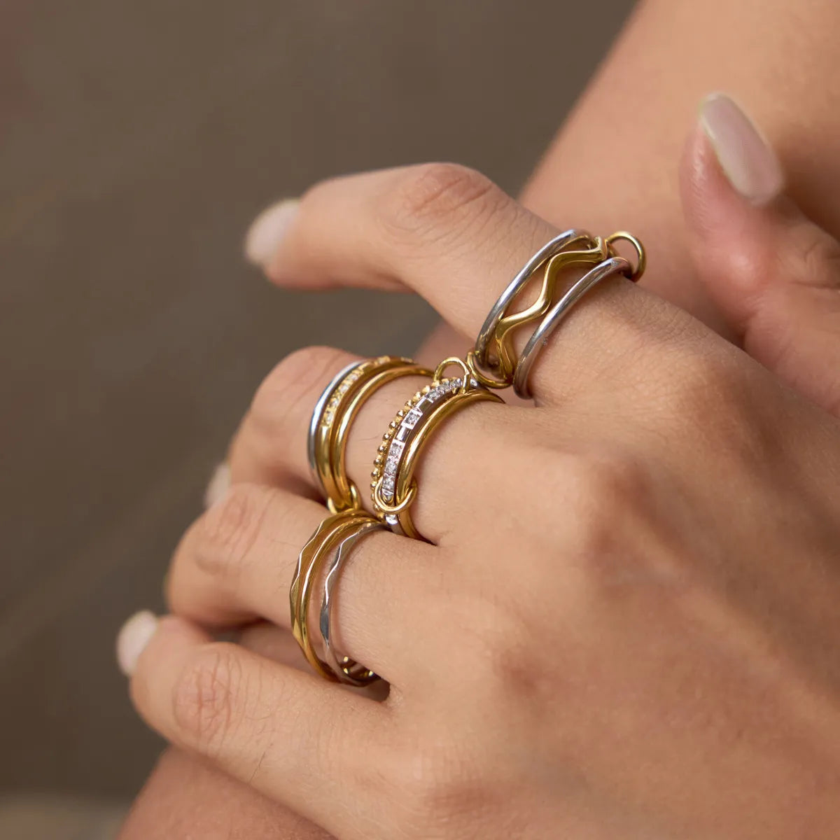 3-in-1 Interlocking Multi-Link Ring – Waterproof Steel