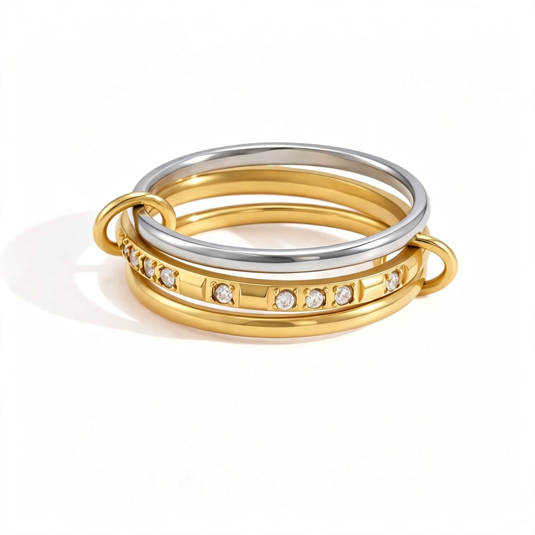 3-in-1 Interlocking Multi-Link Ring – Waterproof Steel