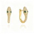 Snake Head Huggie & Ear Cuff Set – Waterproof Steel
