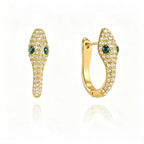Snake Head Huggie & Ear Cuff Set – Waterproof Steel