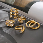 Waterproof Mixed-Cut CZ Ring Collection