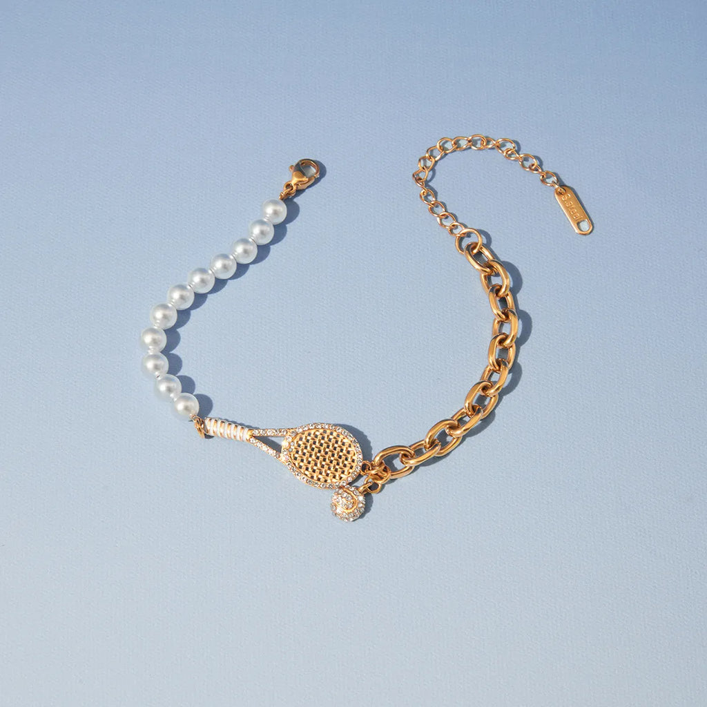 Waterproof CZ Sports Charm Tennis Bracelet