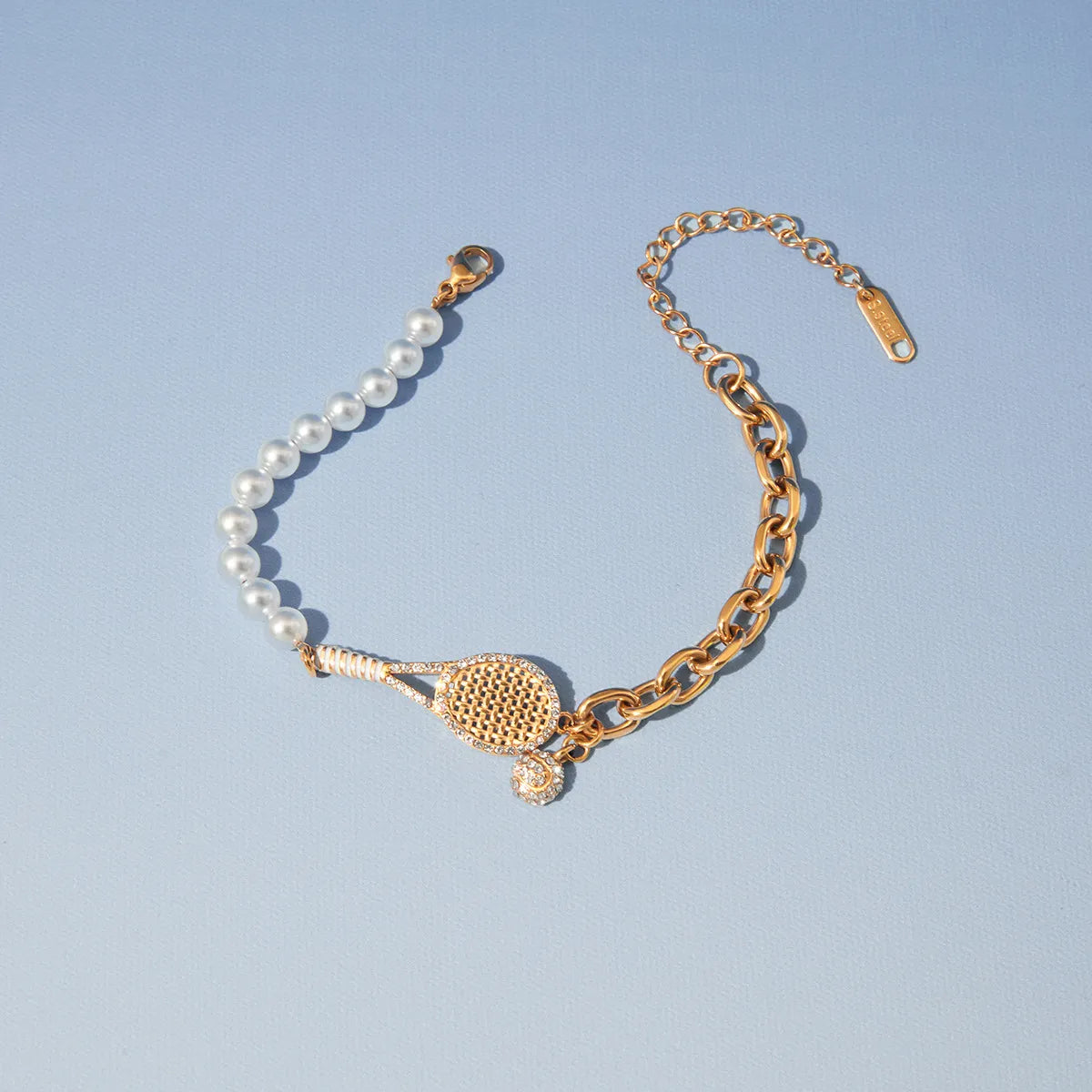 Waterproof CZ Sports Charm Tennis Bracelet