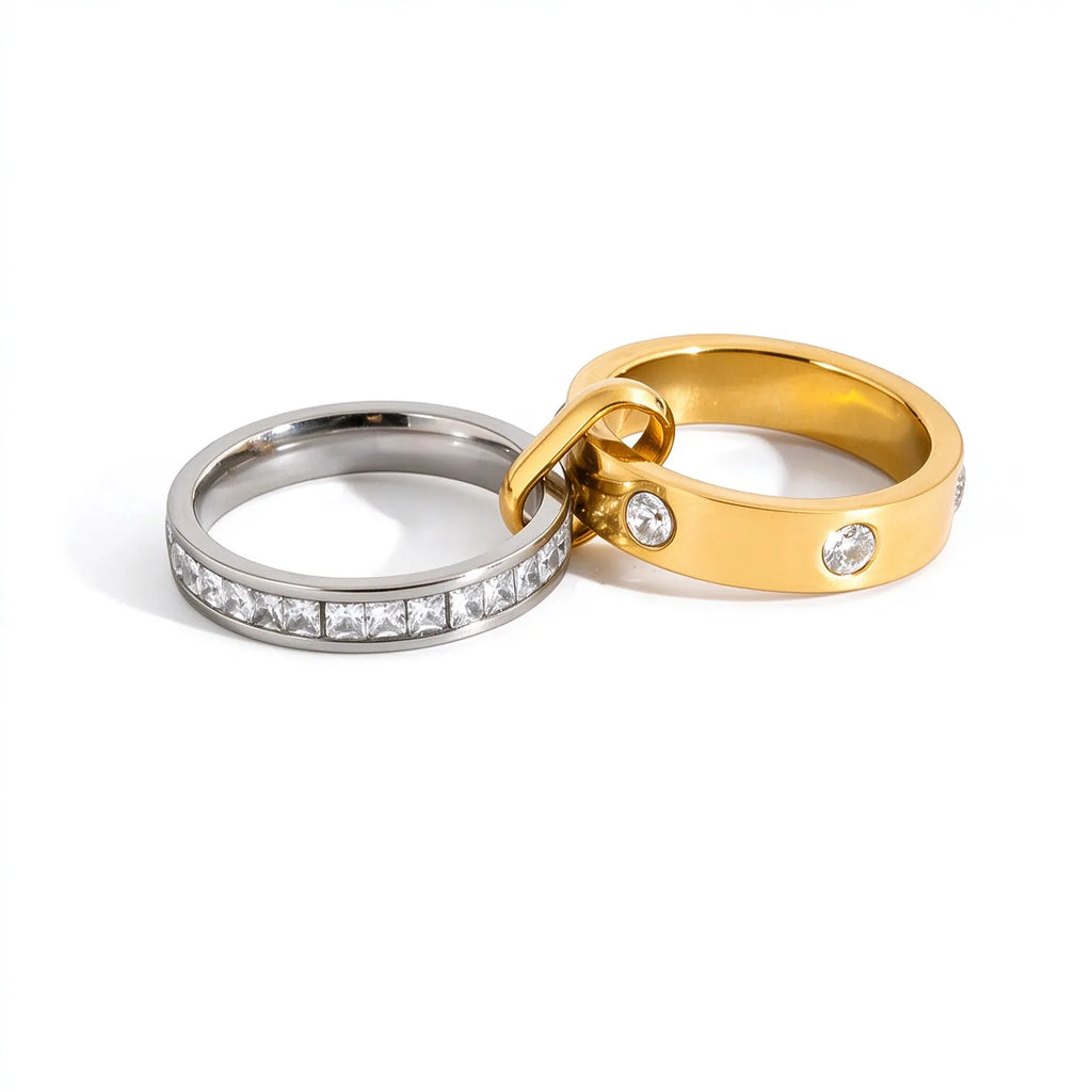 Waterproof Two-Tone Stacking Ring