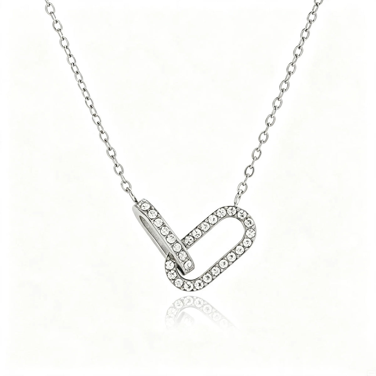 Waterproof Vintage Double Ring Pendant Necklace