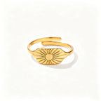 Vintage Statement Adjustable Ring | Waterproof 18K Gold