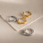 Waterproof Wavy Hoop Earrings