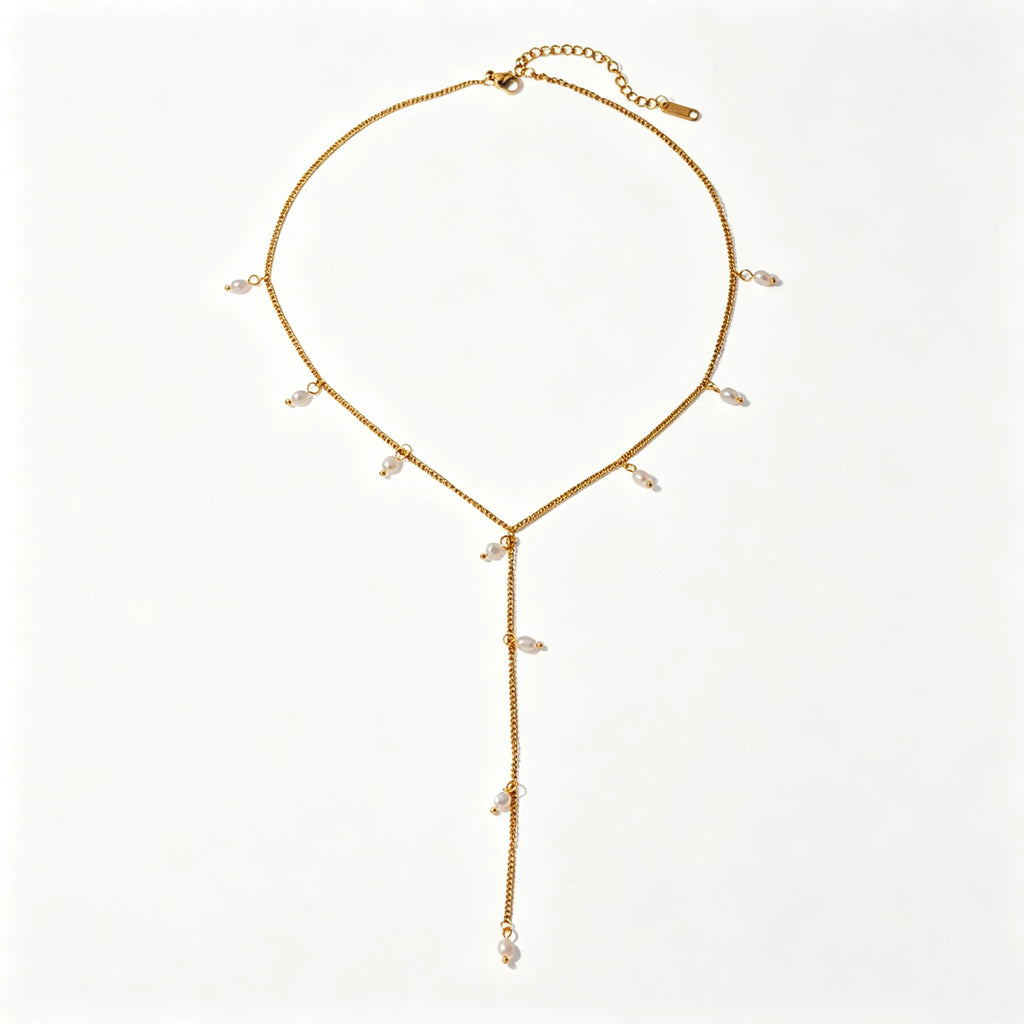 Waterproof Stainless Steel Chunky Charm Necklace | Gold Cross & Heart Layered Chain