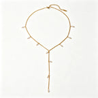 Waterproof Stainless Steel Chunky Charm Necklace | Gold Cross & Heart Layered Chain