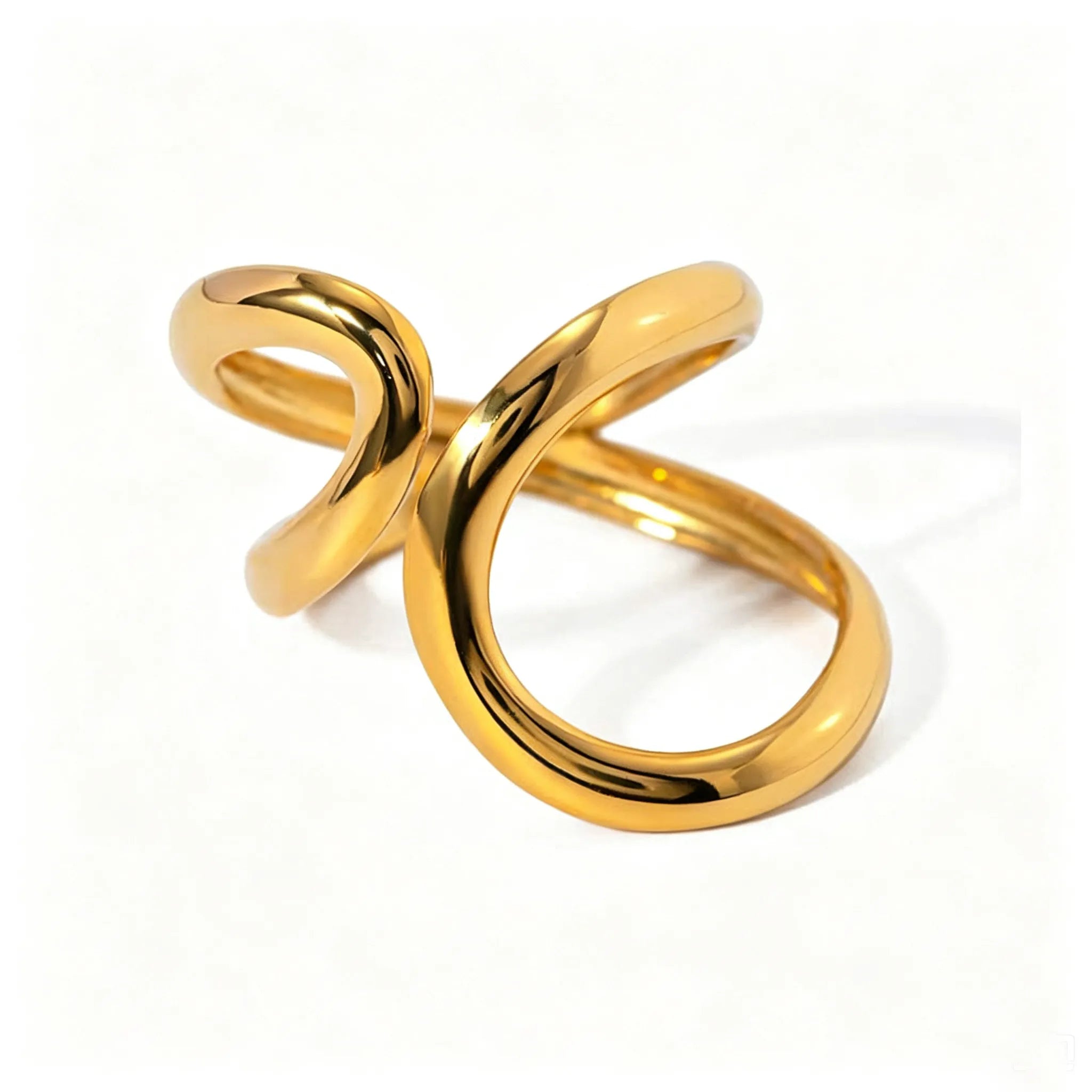 Waterproof Stainless Steel Open Rings | Geometric, Snake & Abstract Designs