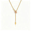 Snake Lariat Y-Necklace – Waterproof 18K Gold