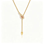 Snake Lariat Y-Necklace – Waterproof 18K Gold