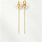 Zirconia Drop & Threader Earrings Collection – Waterproof 18K Gold